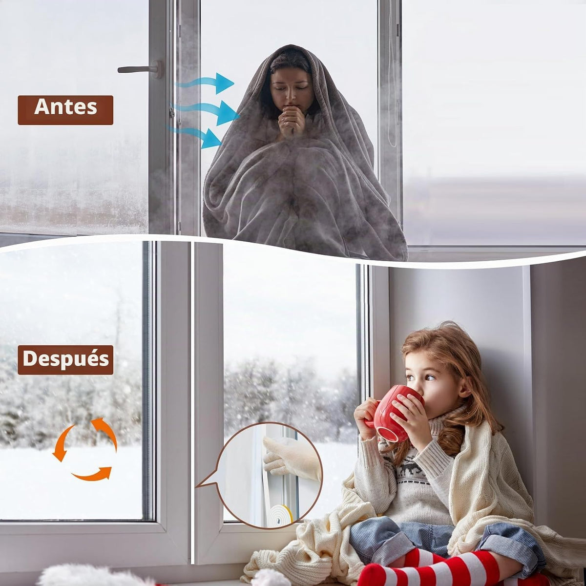 Yotache Cinta aislante para ventanas de puertas blancas de 1\/2 ...