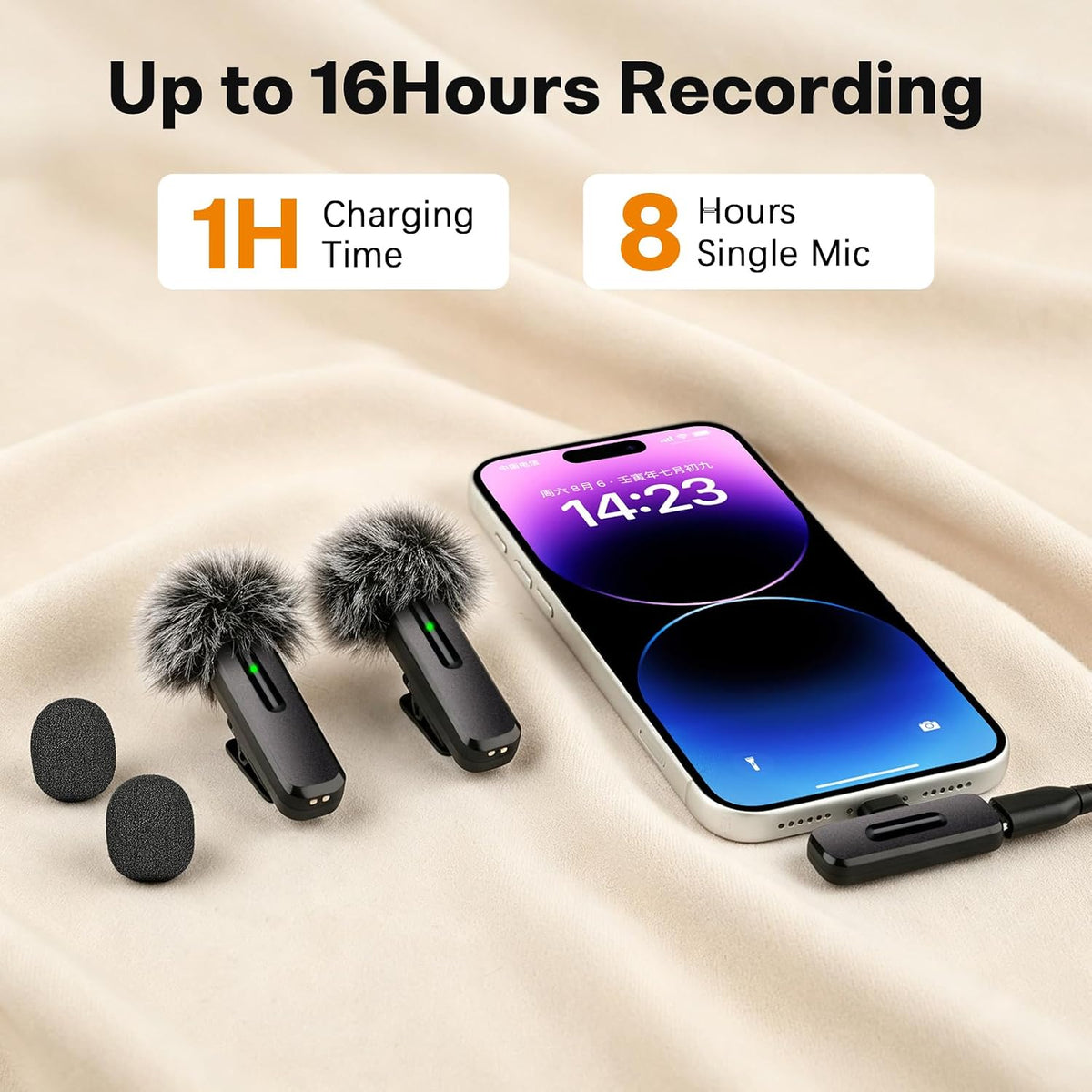 wedaniya Mini micrófono inalámbrico Lavalier para iPhone, Android,...