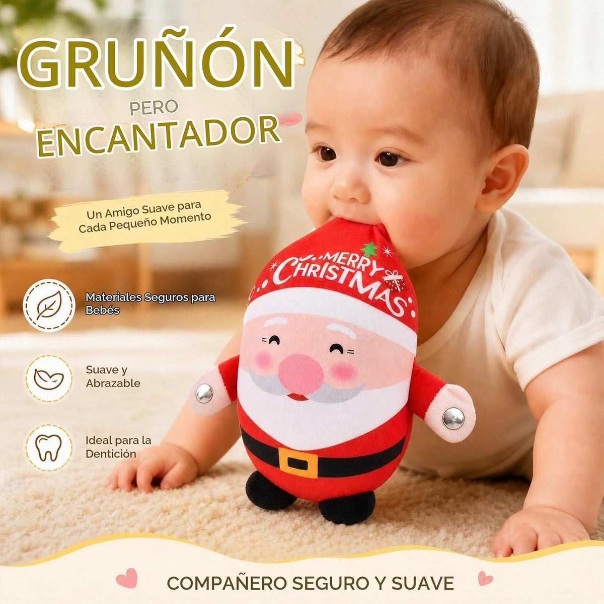 DoddyFun Juguetes sensoriales musicales, juego interactivo de peluc...