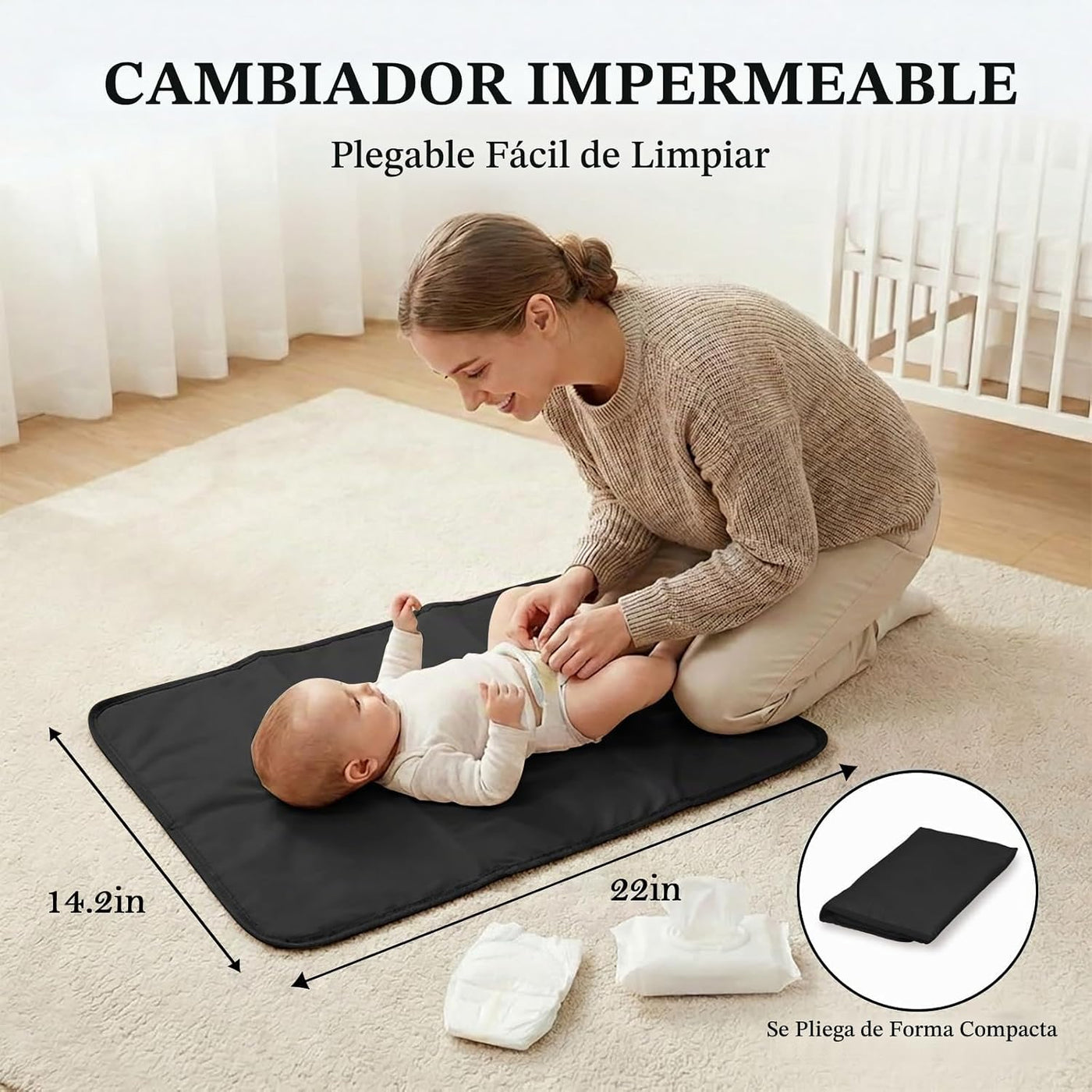 MOMINSIDE Bolsa de pañales de hospital para mujer, bolsa de bebé gr...