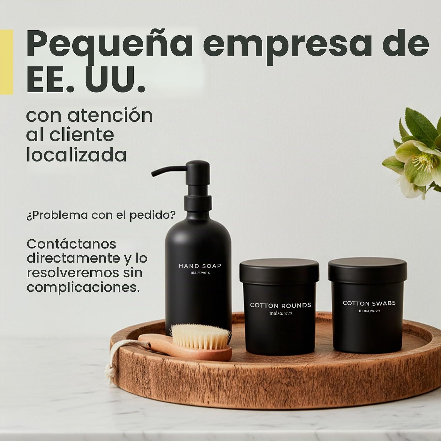 MaisoNovo Recipientes de vidrio para baño con tapas (hermético), so...