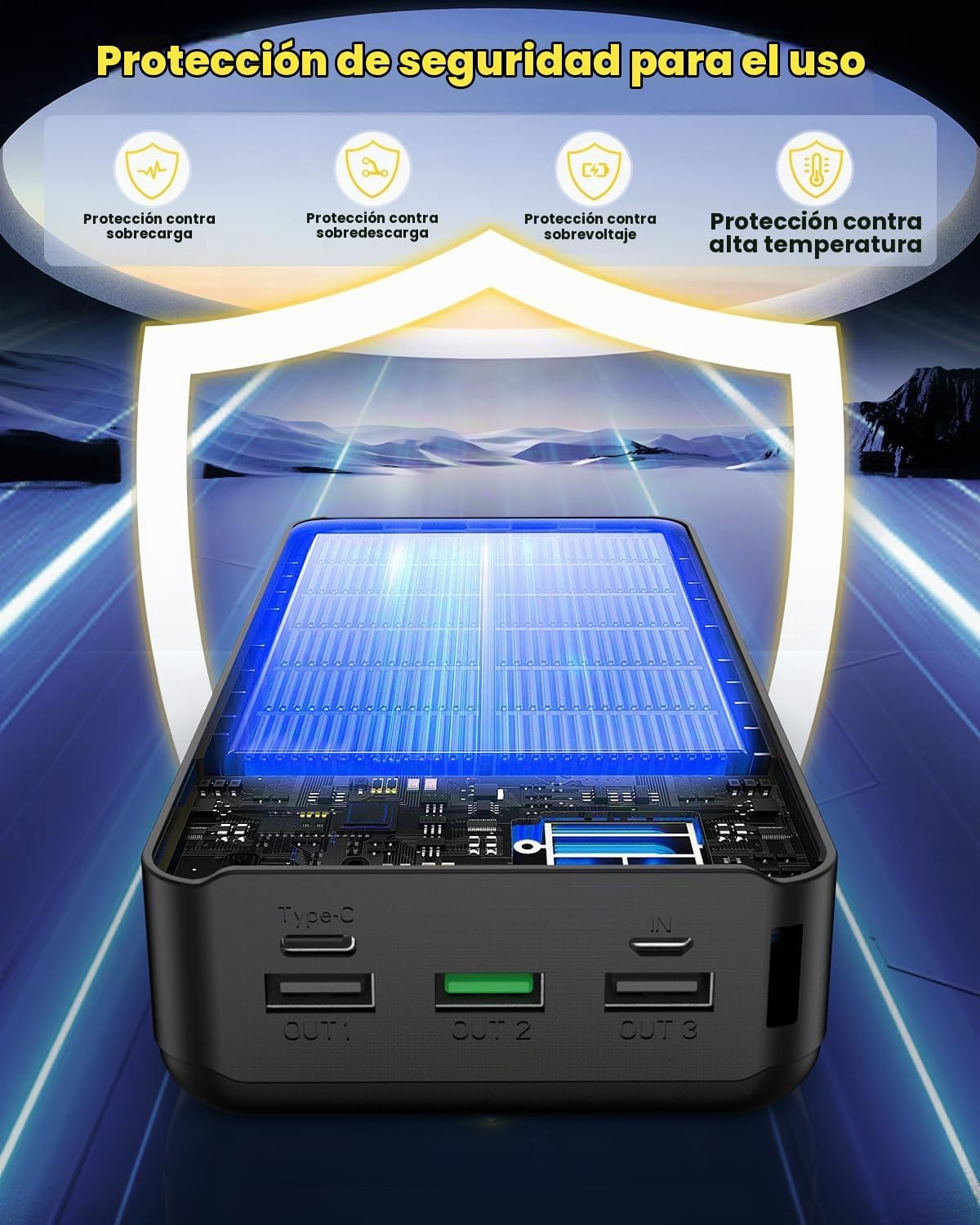 Banco portátil 60000mAh, banco de batería, cargador de teléfono por...