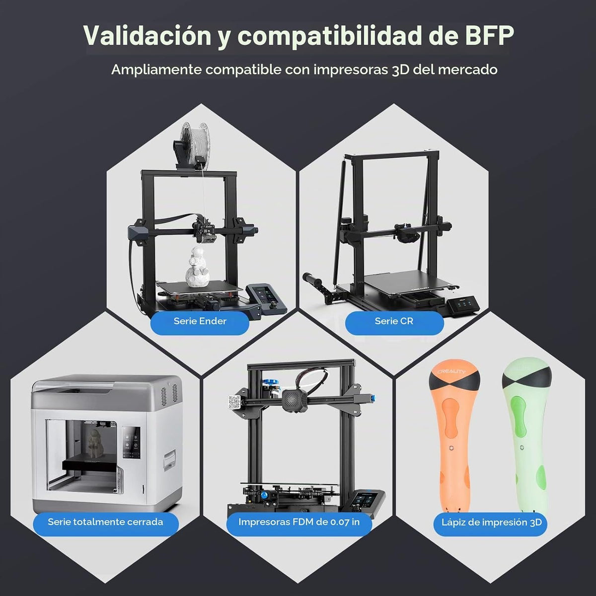 Creality Filamento PLA para impresora 3D de 0.07 in, 2.2 lbs, amari...