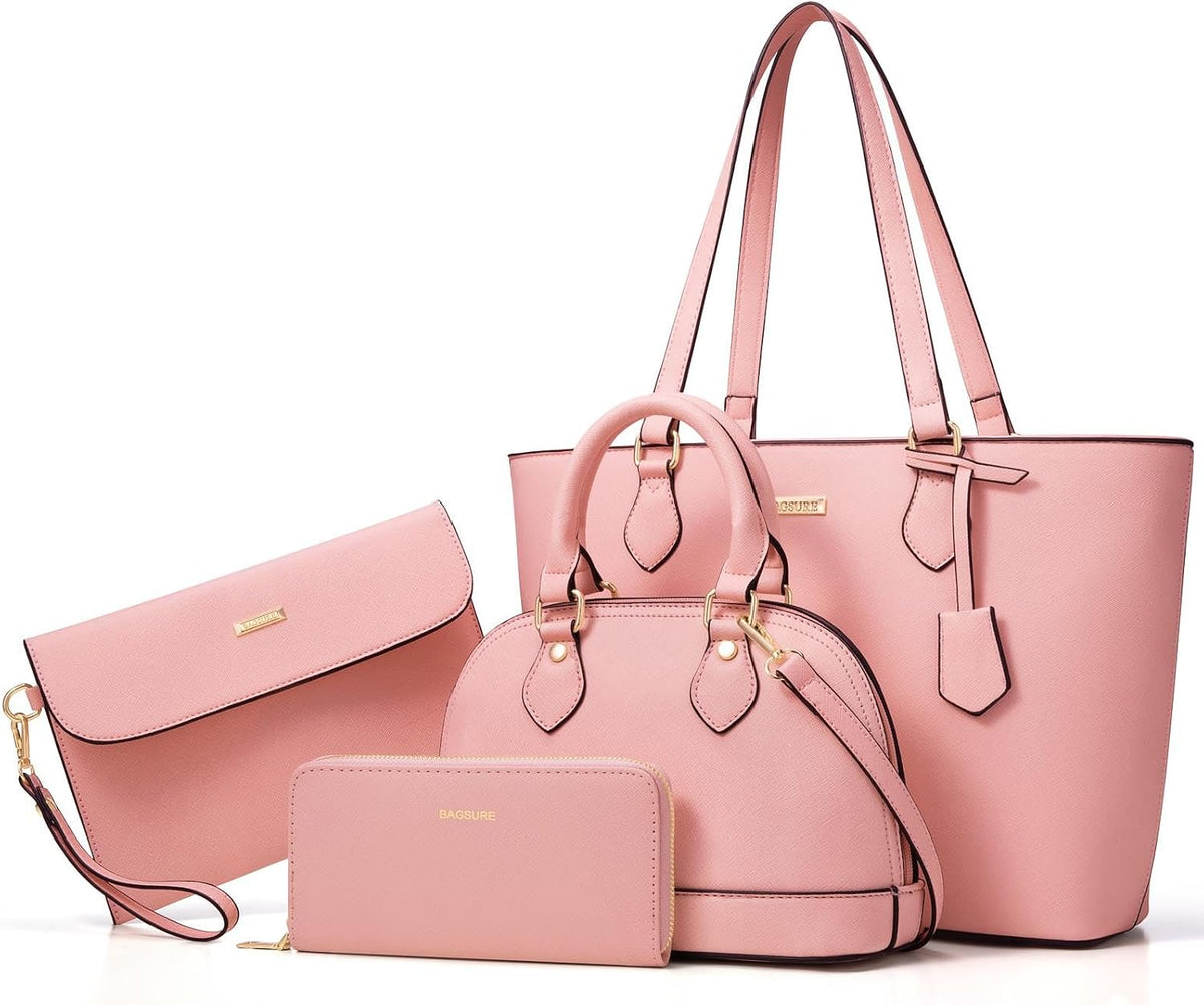 4 piezas de bolsos de moda para mujer, carteras, bolsos de hombro,...