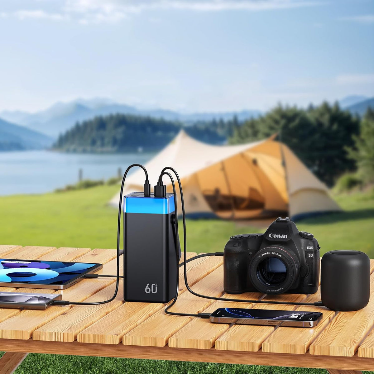 Cargador portátil Power Bank 60000mAh, 22.5W Paquete de baterías de...