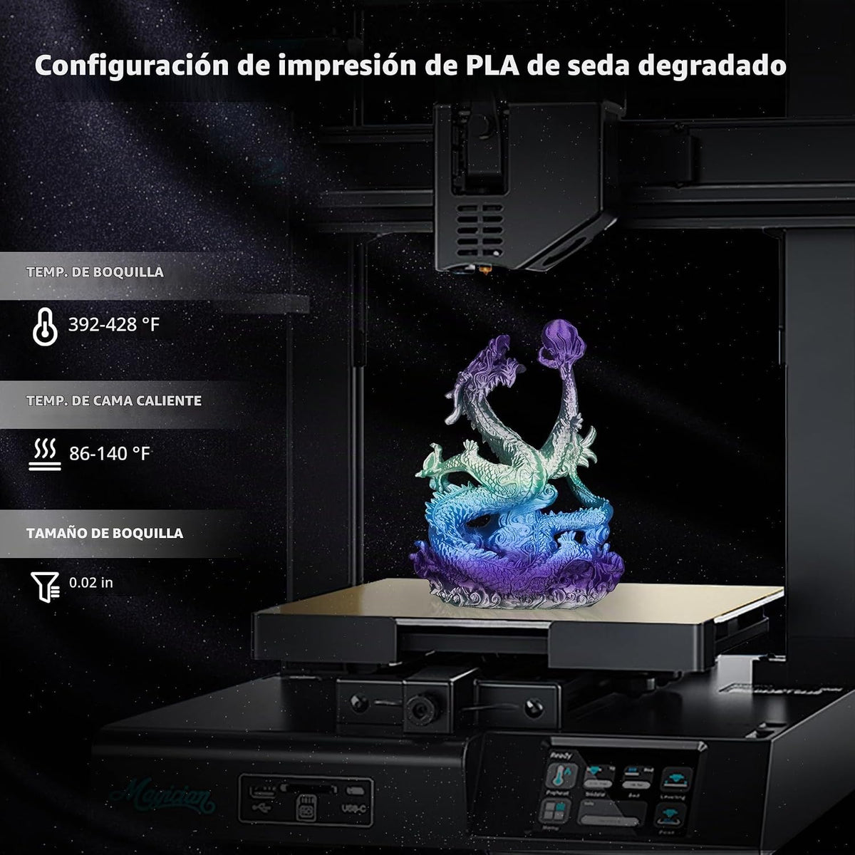AMOLEN - Paquete de filamentos de ácido poliláctico para impresora...