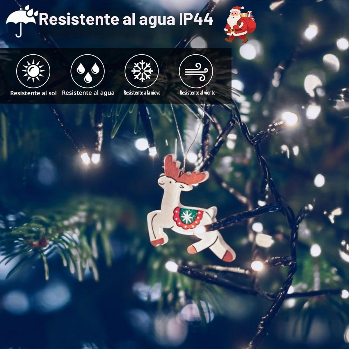 BHCLIGHT Luces de Navidad en racimo de 1500 LED de 75 pies con cont...
