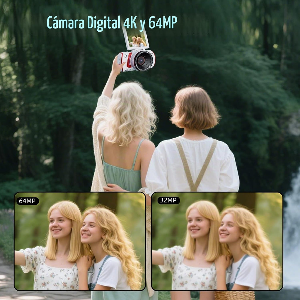 RAZPLYN - Cámara digital 4K para enfoque automático de fotografía,...
