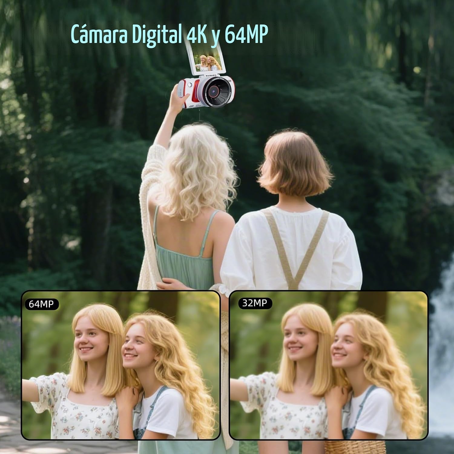 RAZPLYN - Cámara digital 4K para enfoque automático de fotografía,...