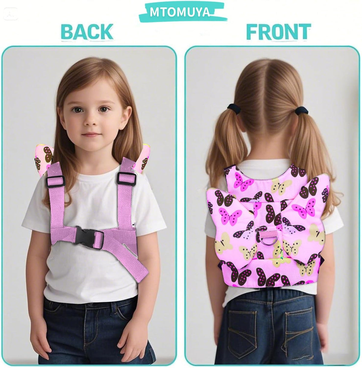 MTOMUYA Arnés para niños pequeños con muñequera antipérdida - Corre...