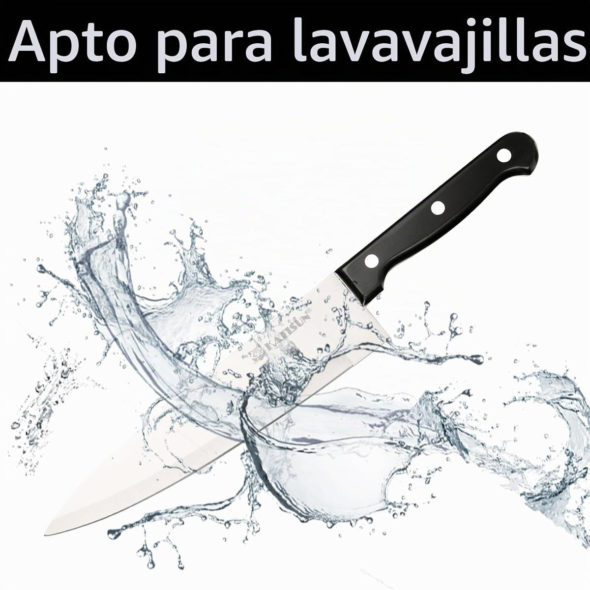 Juego de cuchillos de 19 piezas, acero alemán, duradero y apto para...
