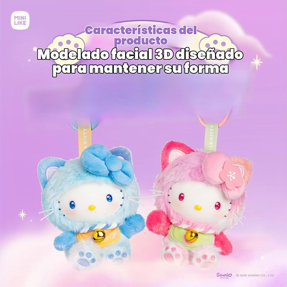 MINI LIKE Sanrio Blind Box Hello Kitty Style Meow Blessing Series L...