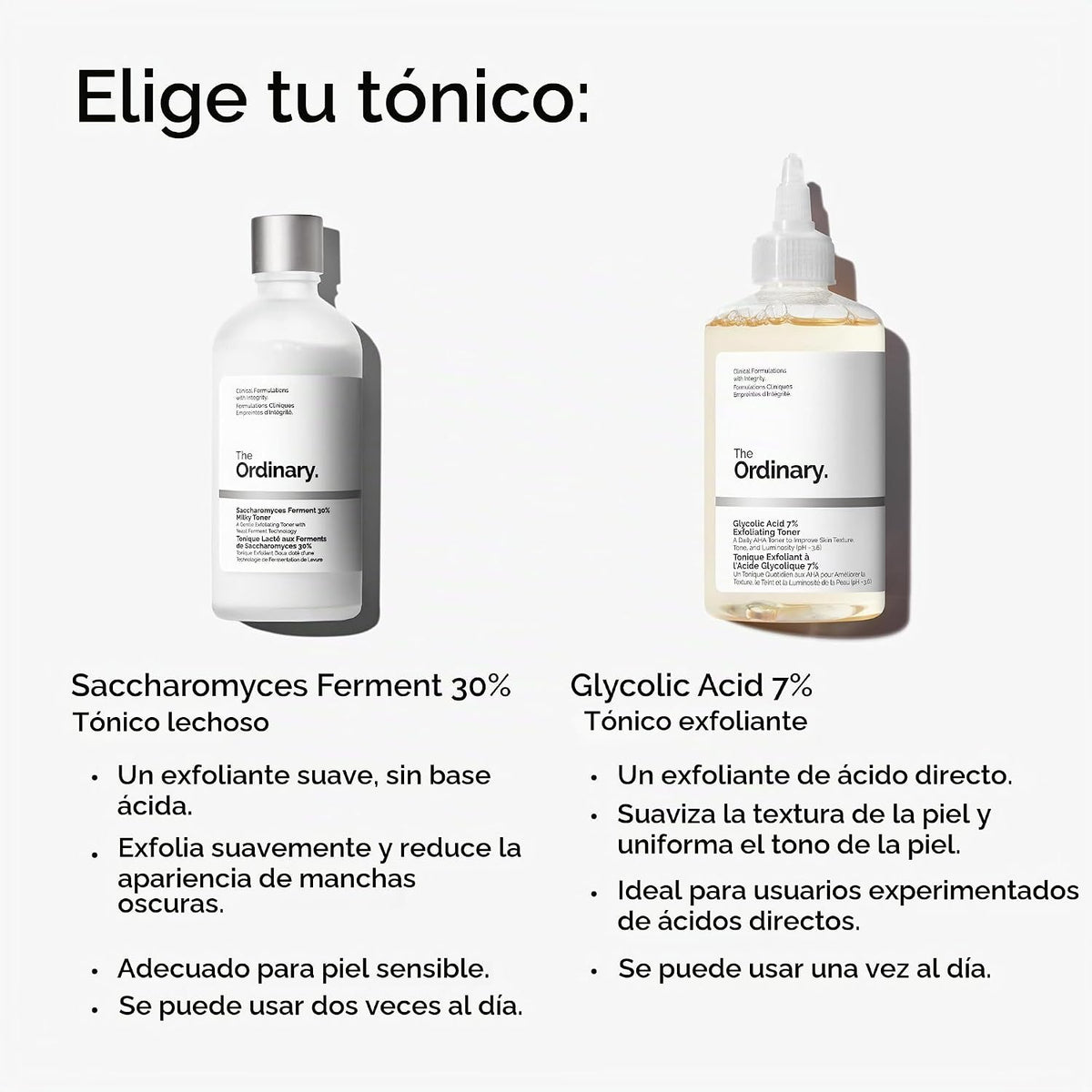 The Ordinary Saccharomyces Ferment 30% Tónico lechoso, tónico exfol...