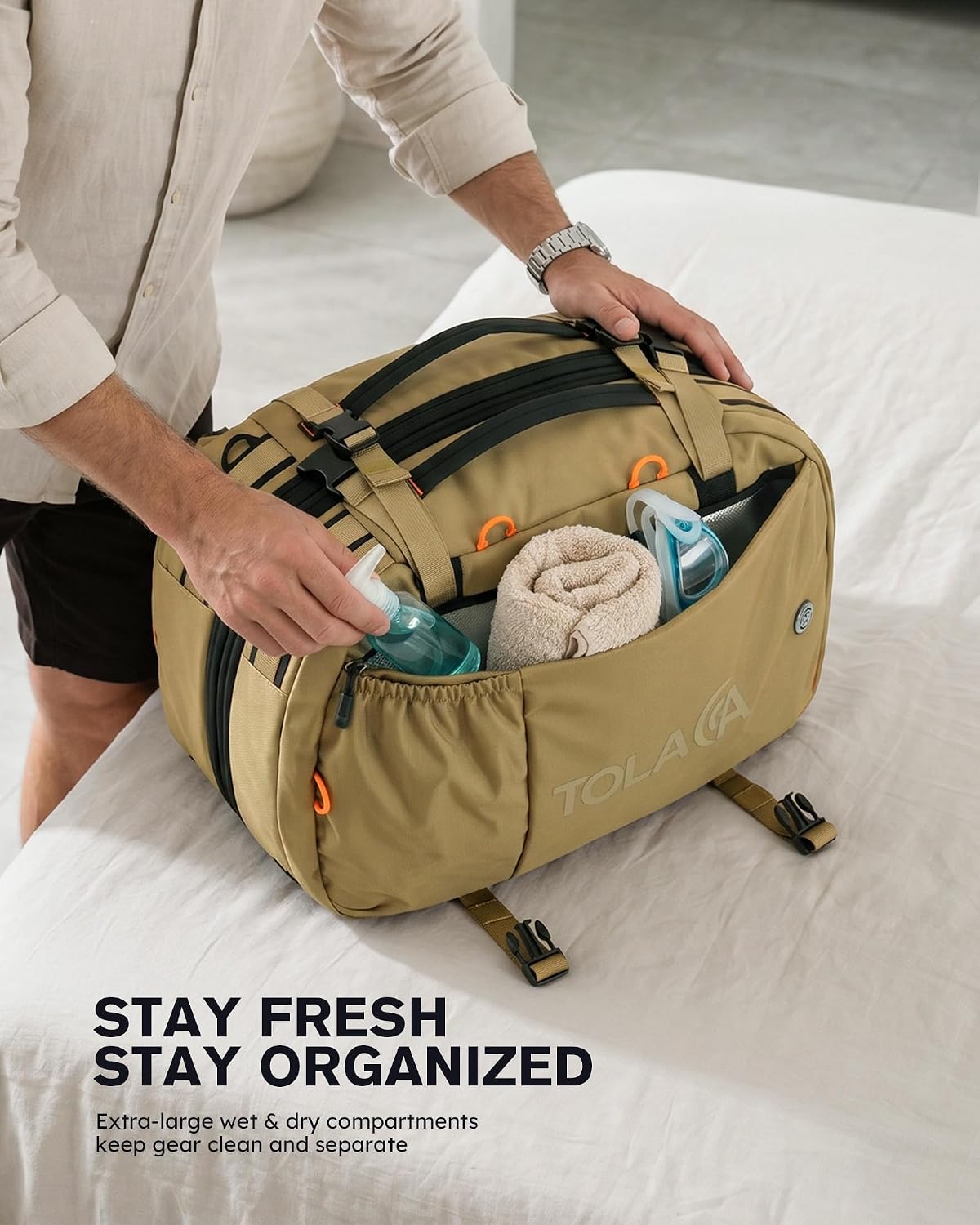 Tolaccea Mochila de viaje para laptop, mochila de mano para hombres...