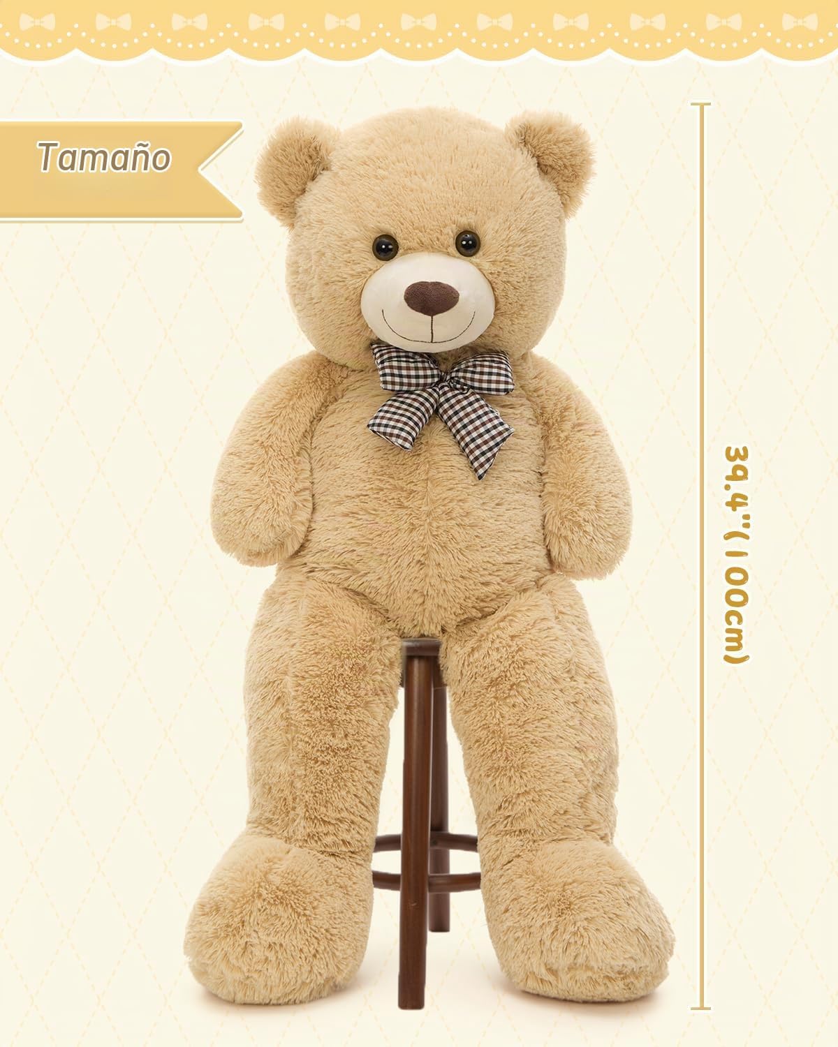 MaoGoLan - Oso de peluche gigante de 39 pulgadas, ultra suave y lin...