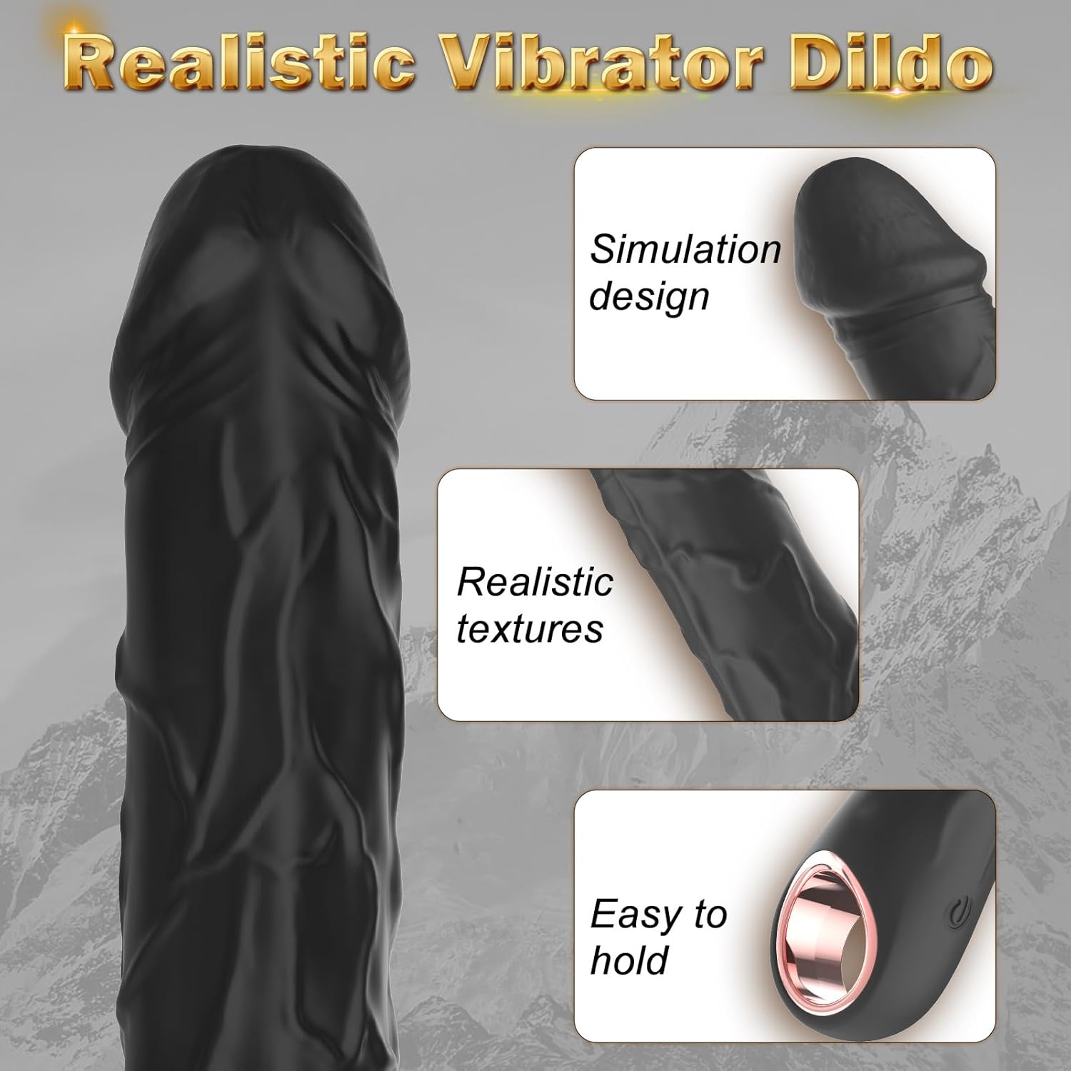 Vibrador realista de punto G con consolador, BGGOOD juguetes sexual...