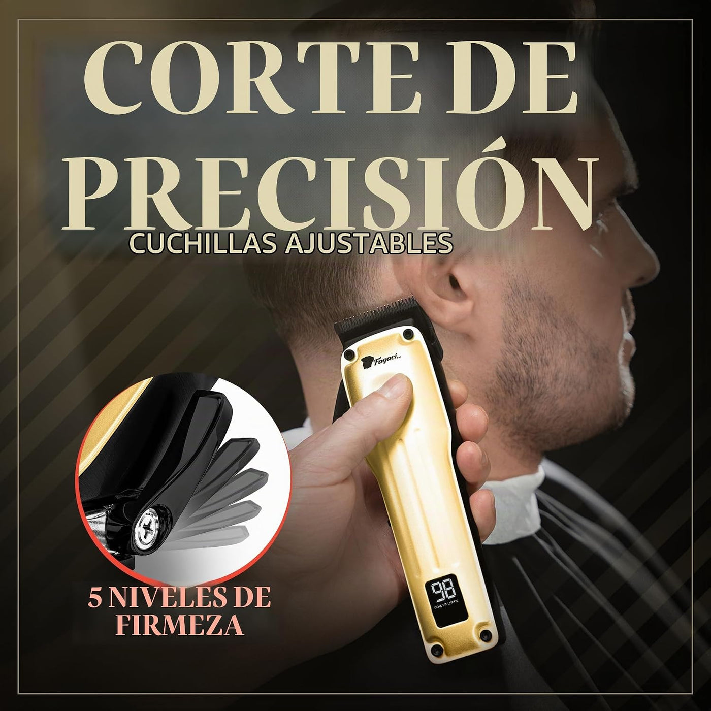 Fagaci Cortadora de pelo profesional para hombres, kit de peluquero...