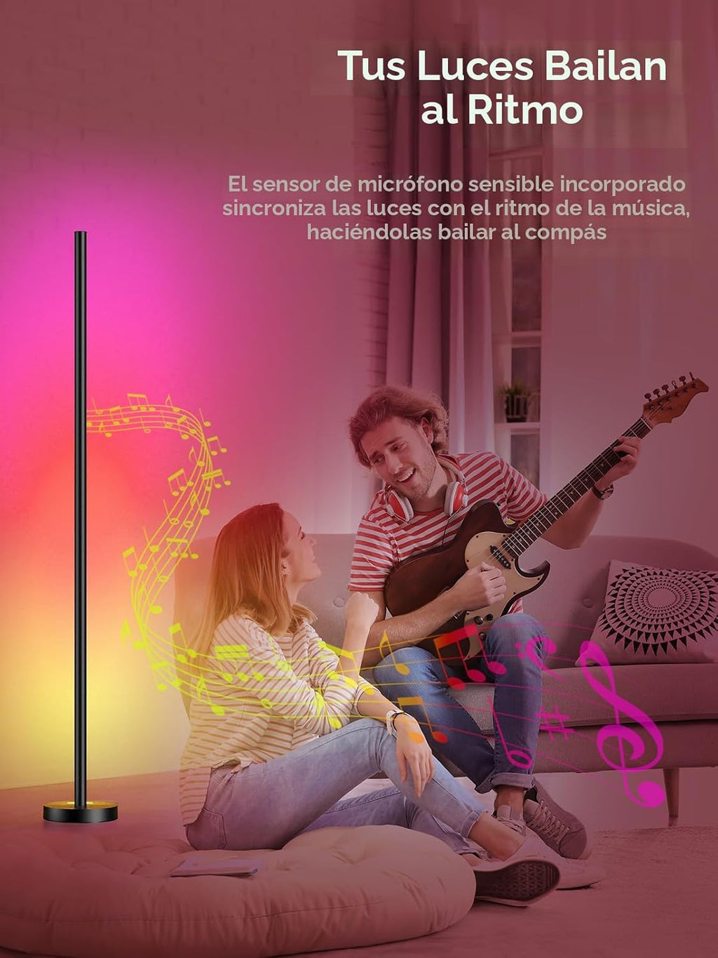 OIYN Smart RGBICW Lámpara de Pie LED de Esquina Paquete de 2 - 16 M...
