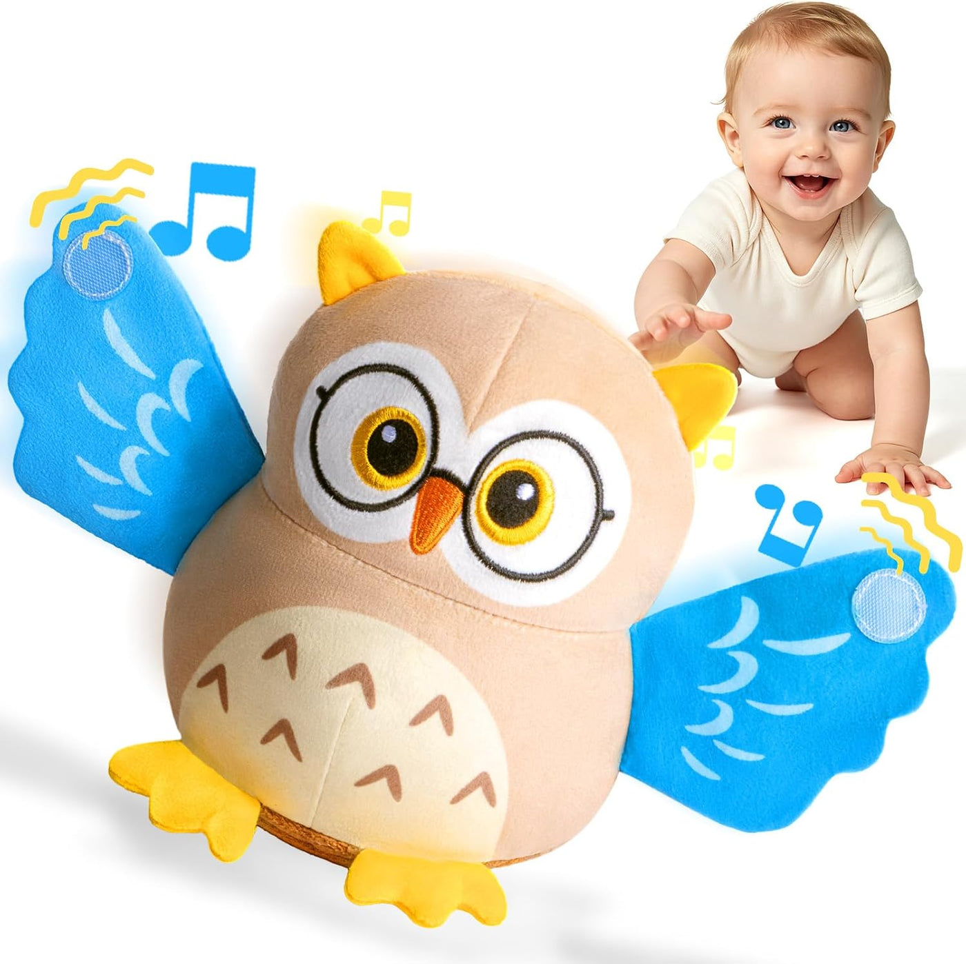 Juguetes para bebés de 6 a 12 a 18 meses, juguete musical de peluch...