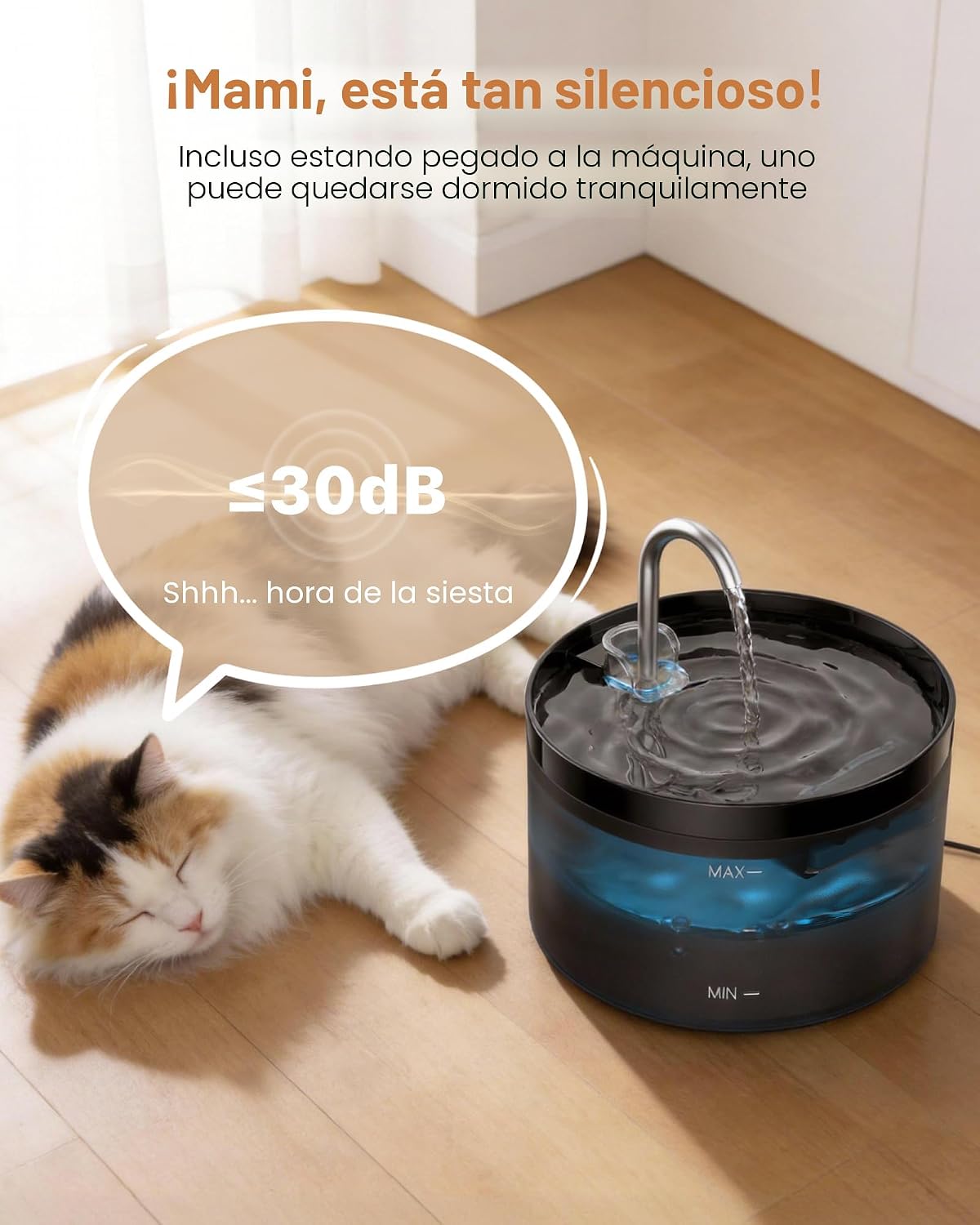 Fuente de Agua para Gatos Fuente para Mascotas: Dispensador de Agua...