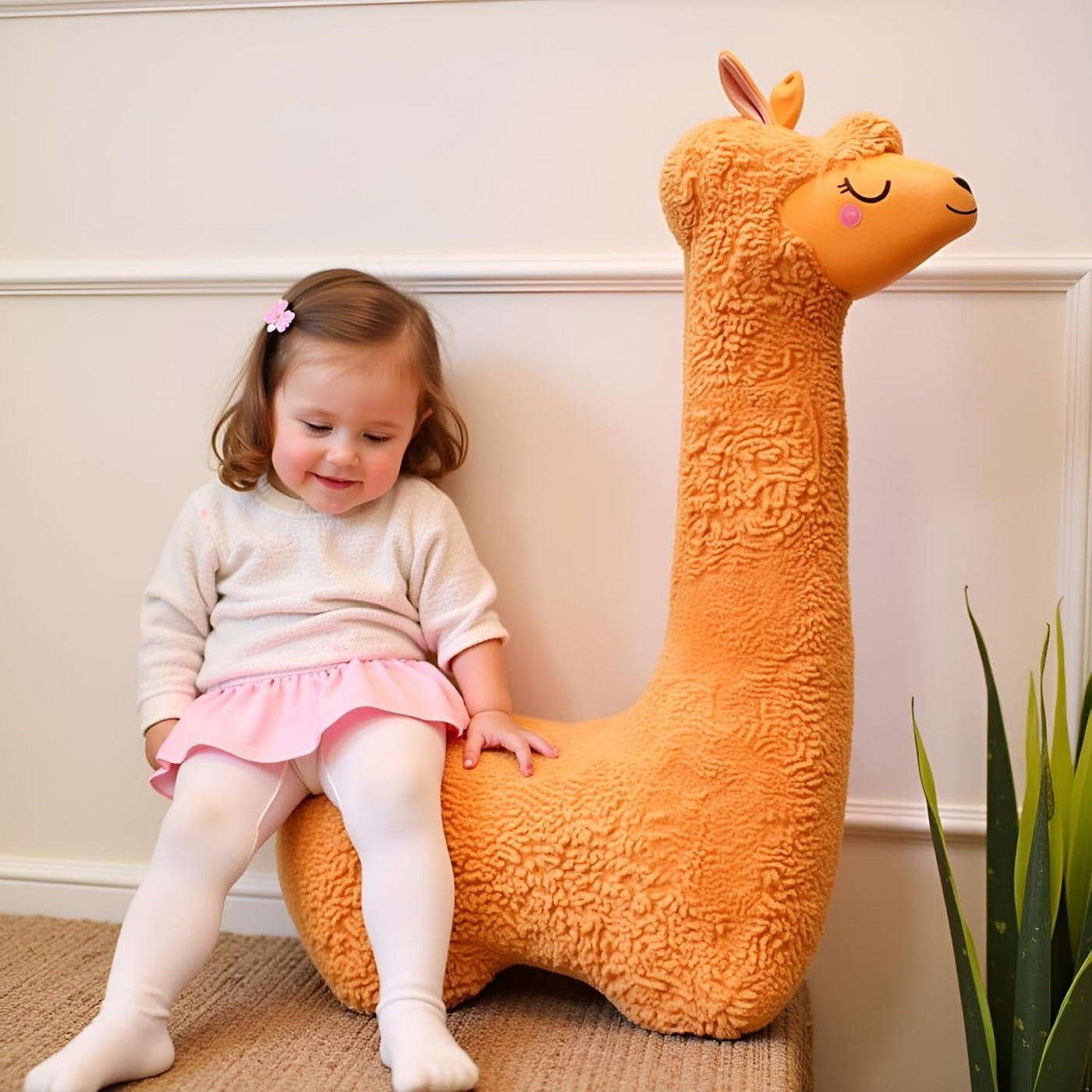 Ryttir 29.5 Pulgadas 15% Más Gordo Peluche Grande de Llama, Peluche...