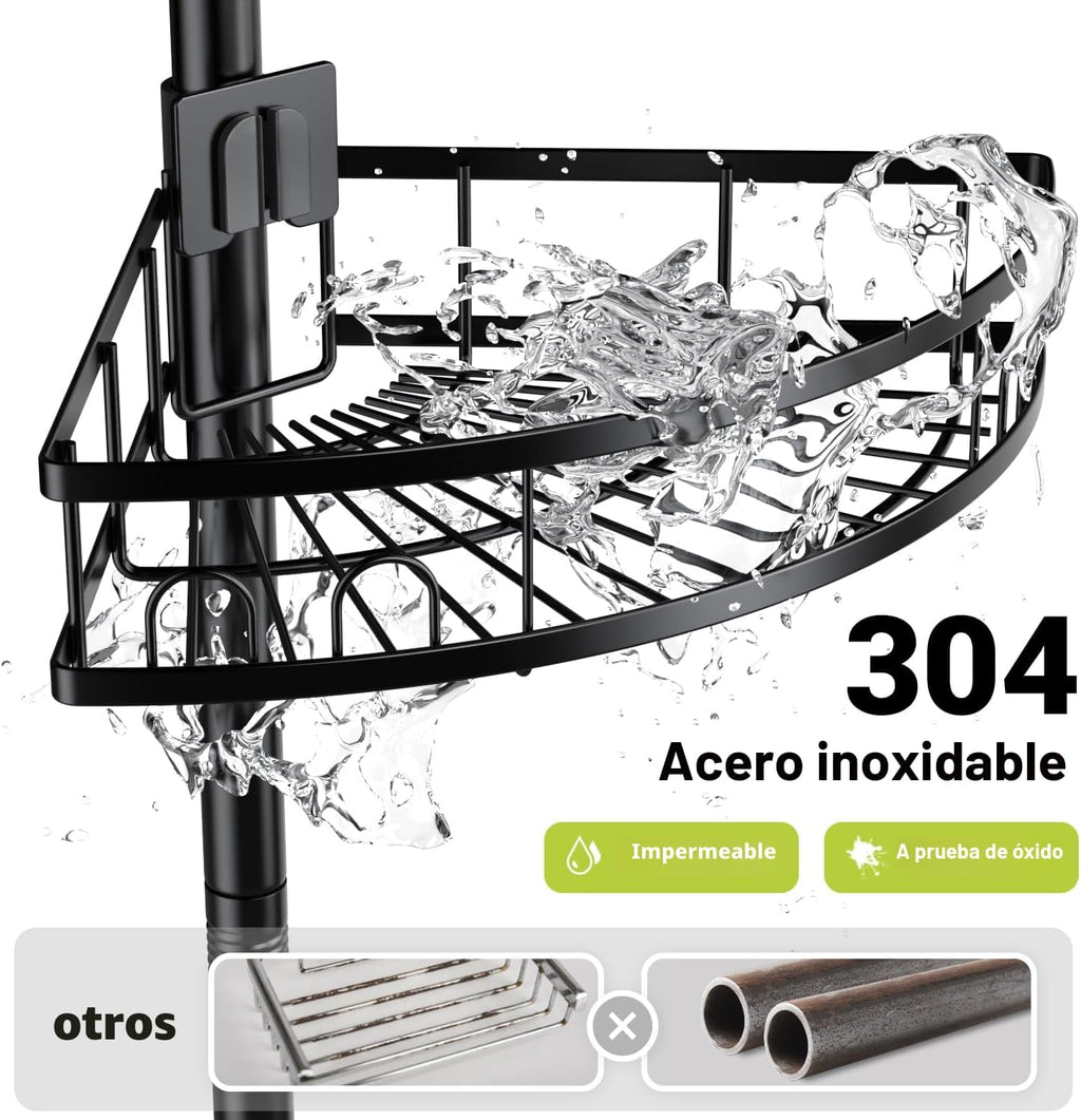 Aitatty Organizador de ducha esquinero de pie: estante organizador...