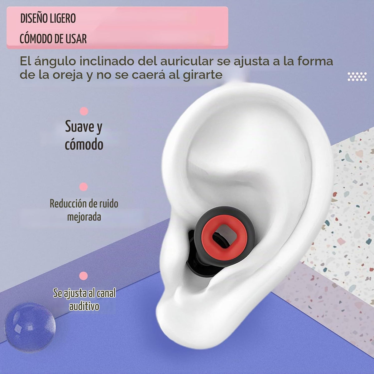 2 pares de tapones para los oídos de motocicleta, ruido del viento,...