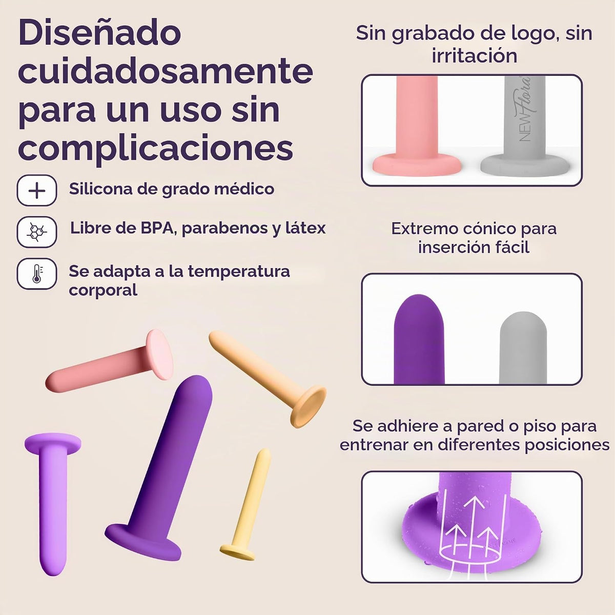 NewFlora Juego de varita de silicona (sistema completo de 5 piezas)