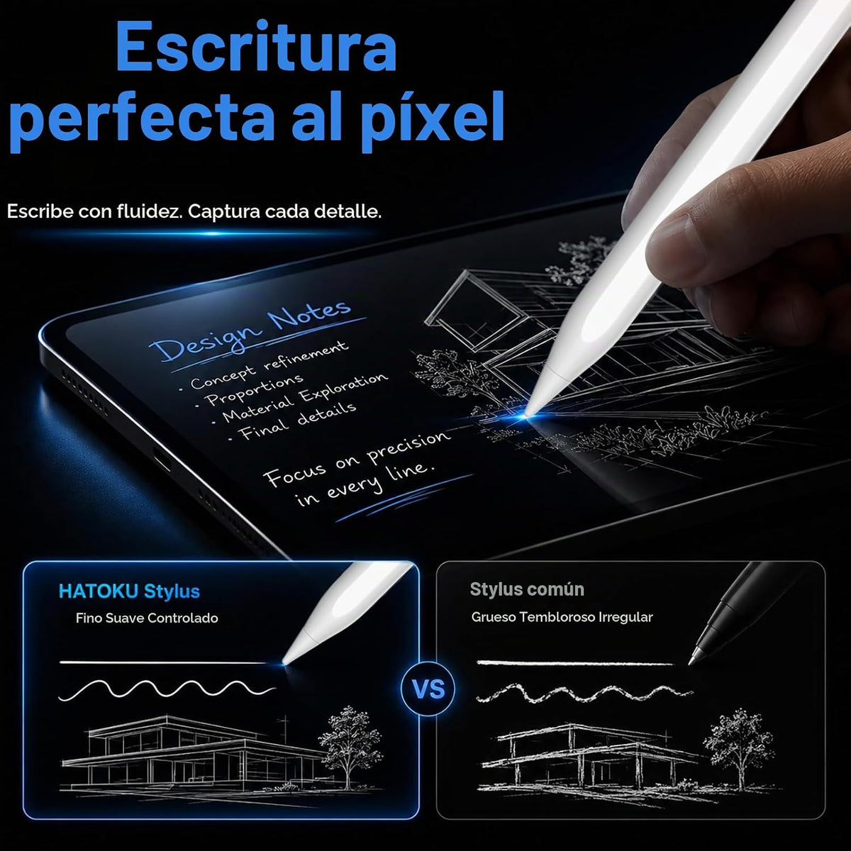 HATOKU Lápiz óptico para Apple iPad 2018-2026 para dibujo de notas...