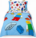 Bioworld Lego Explore Twin Comforter Juego de paneles de 5 piezas p...