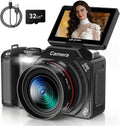 RAZPLYN Cámara digital 6K 96MP Vlogging Cámara para YouTube con pan...