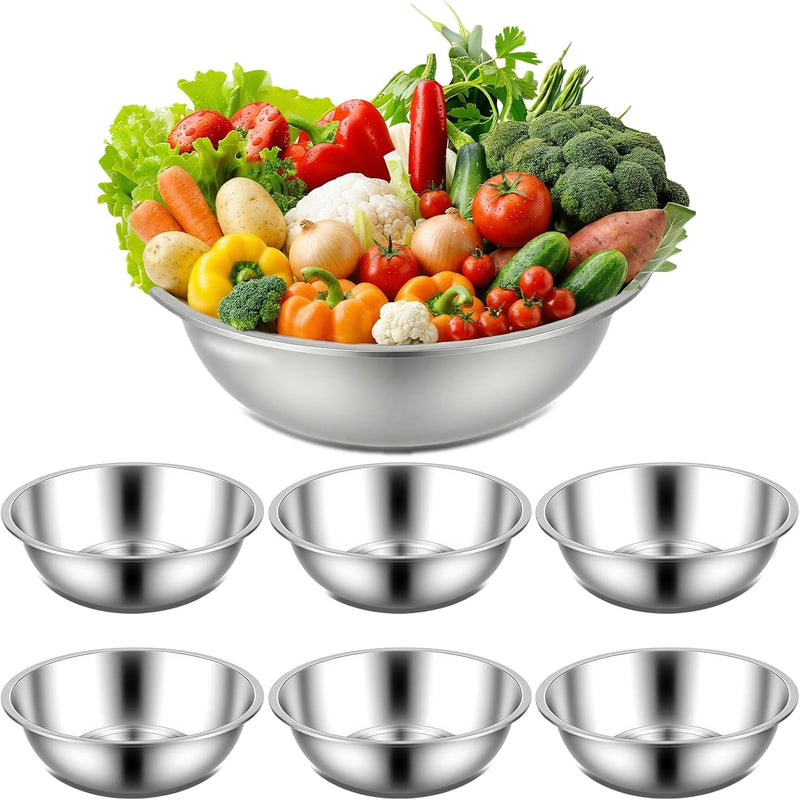 Yoziyaxo Tazones de mezcla de acero inoxidable, 6 cuencos grandes p...