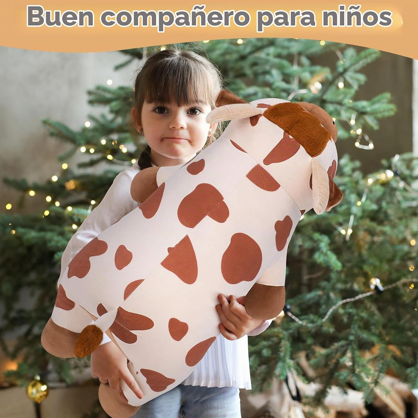 Peluche de Vaca Highland Gigante Manchada de 30'' - Almohad...