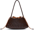Bolso pequeño tejido para mujer, bolso de hombro de piel vegana, bo...