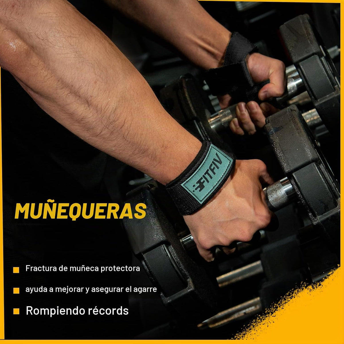 FITFIV Correas de levantamiento para levantamiento de pesas, correa...