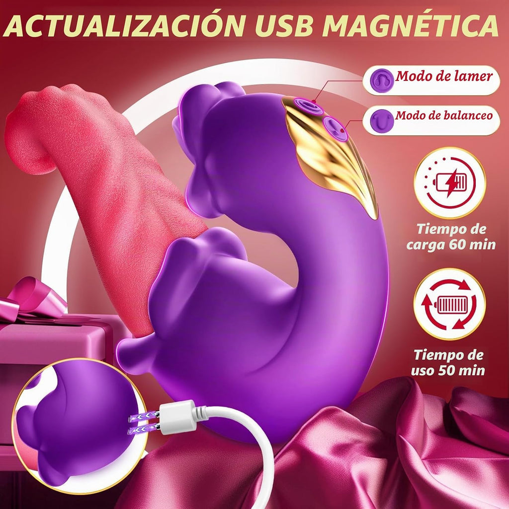 Vibrador de juguetes sexuales para adultos, 4 en 1, vibradores de e...