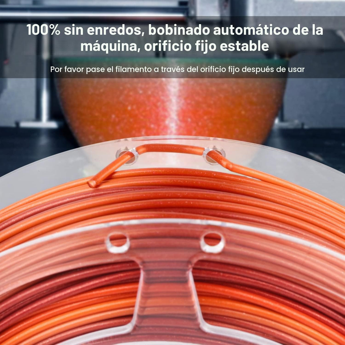 AMOLEN Paquete de filamento PLA de seda, para impresora 3D, degrada...