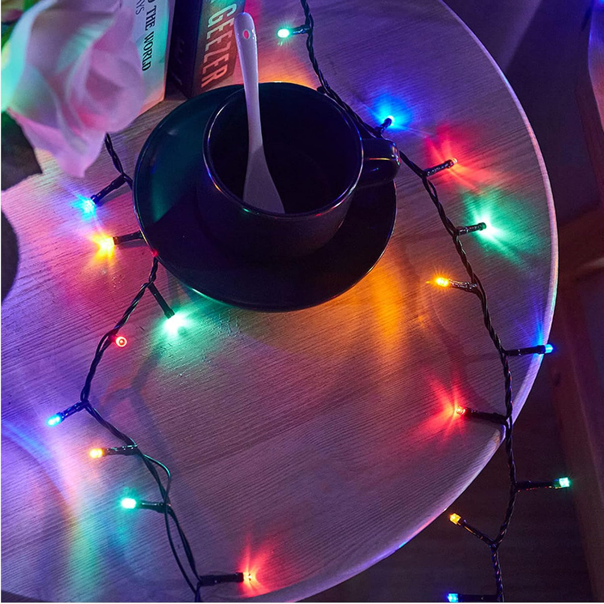 VTECHOLOGY - 300 luces LED multicolor para árbol de Navidad, luz pa...