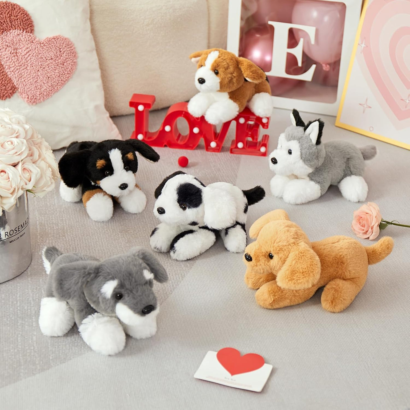 Tezituor - Juego de 6 peluches para perros a granel, 11 pulgadas |...