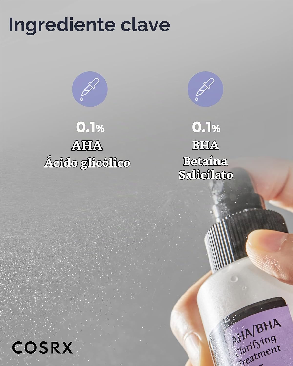 Tónico de tratamiento COSRX AHA\/BHA para puntos blancos y poros ob...