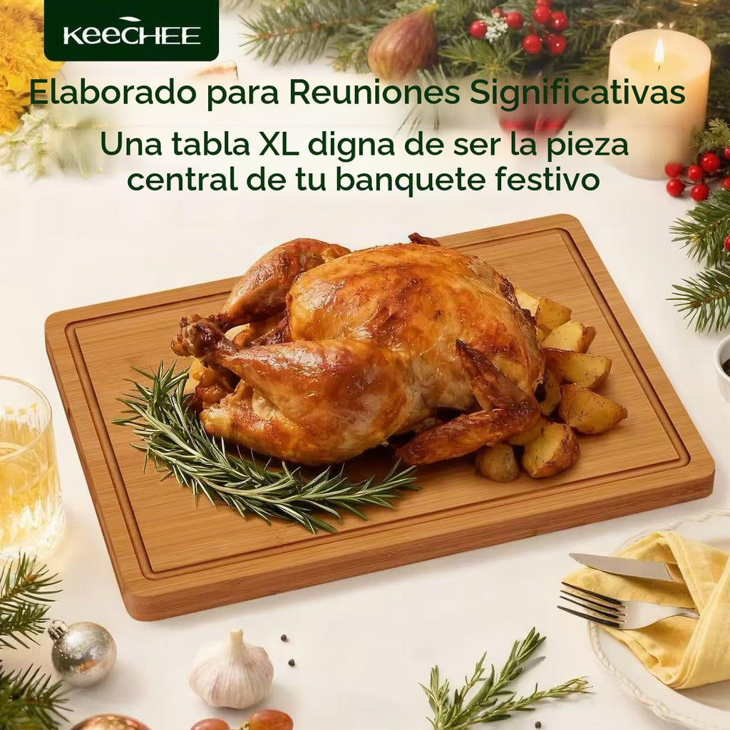 Keechee Tabla de Cortar de Bambú Extra Grande para Cocina - Tabla d...