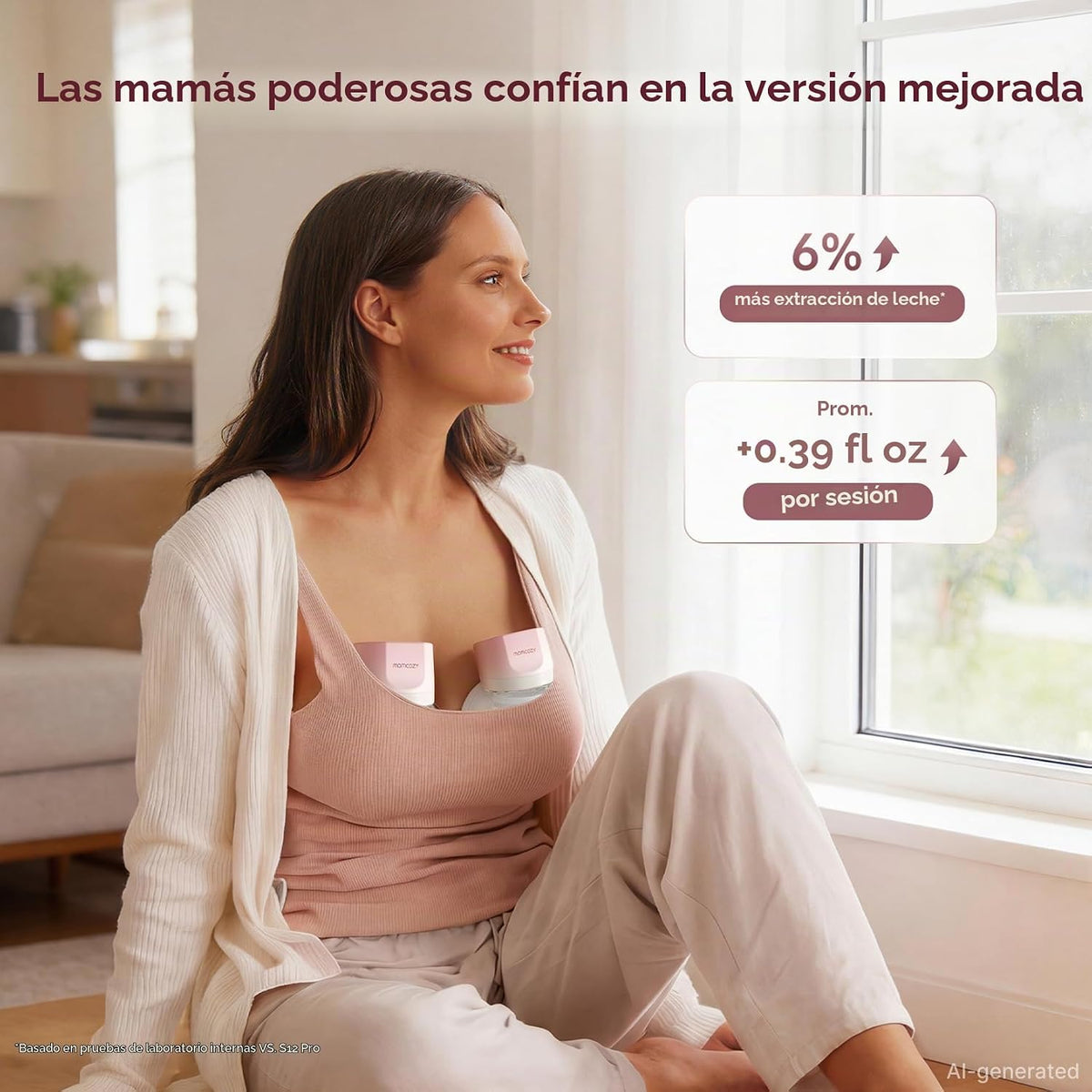 Momcozy S12 Pro - Extractor de leche rápido, brida de 0.94 pulgadas...