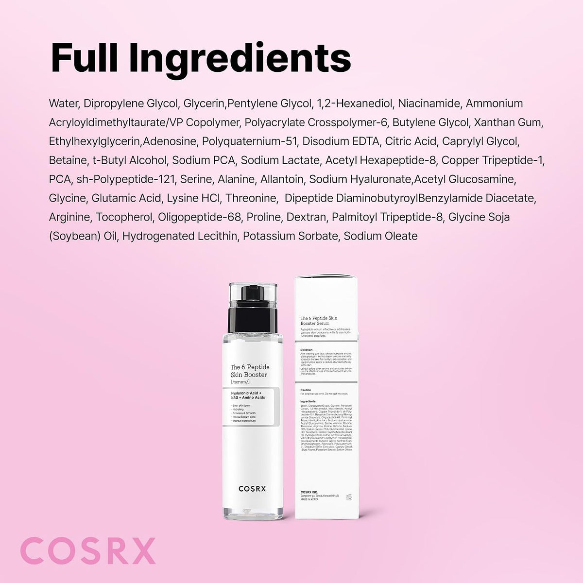 COSRX Paquete de 2 tóneres de colágeno para la piel con péptido 6X...