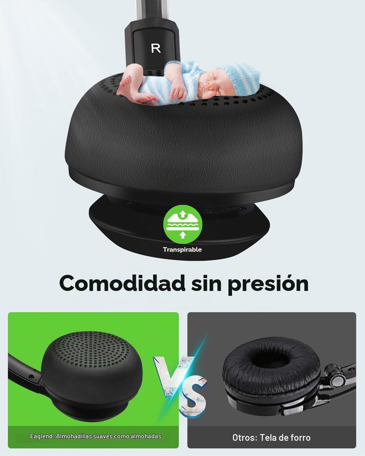 Auriculares USB JIAMQISHI con micrófono para PC, auriculares de com...
