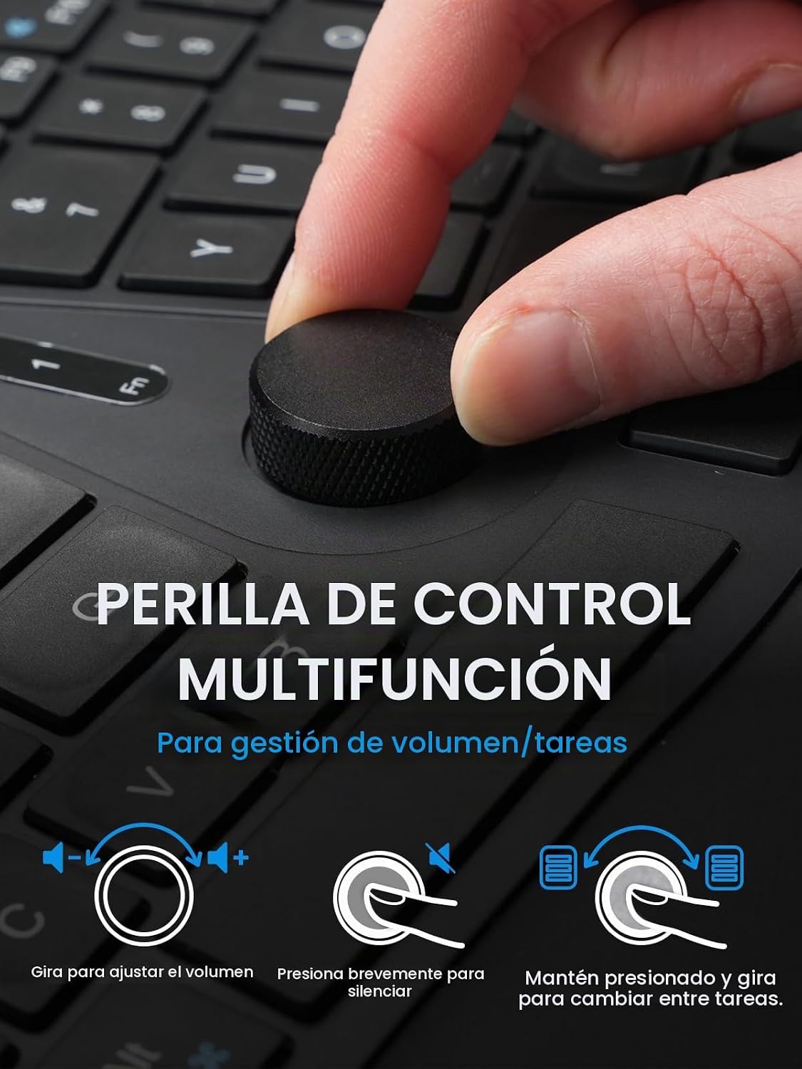 Perixx Periduo-614US, combo de teclado ergonómico silencioso inalám...