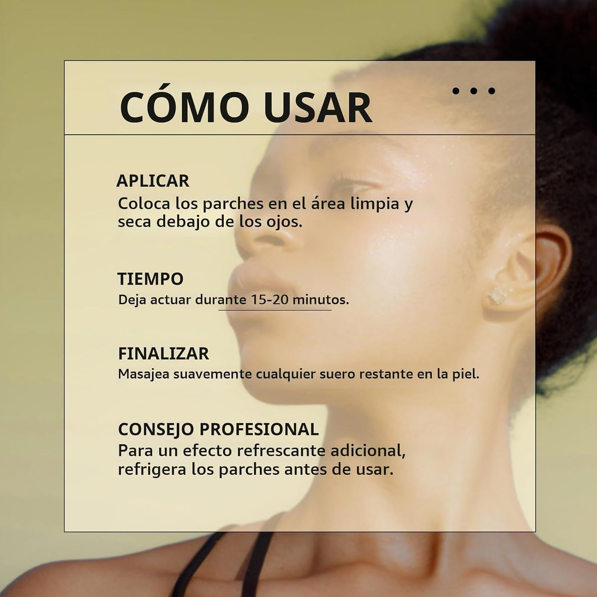 Parches para debajo de los ojos para ojeras: máscaras de gel de muc...