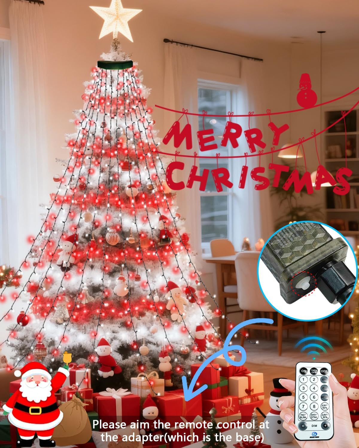 Nuevas Luces para Árbol de Navidad 2025 para Interiores con Control...