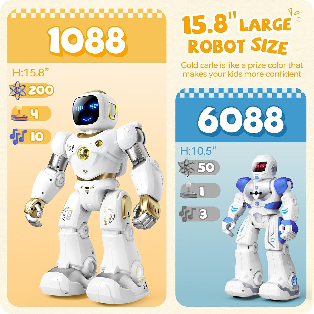 Ruko 1088 Robot de juguete programable para niños, regalo de aprend...