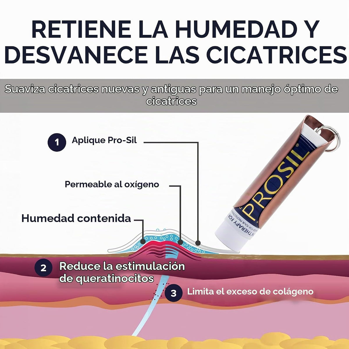ProSil Elite Carry™ - Barra de gel para cicatrices de silicona, por...
