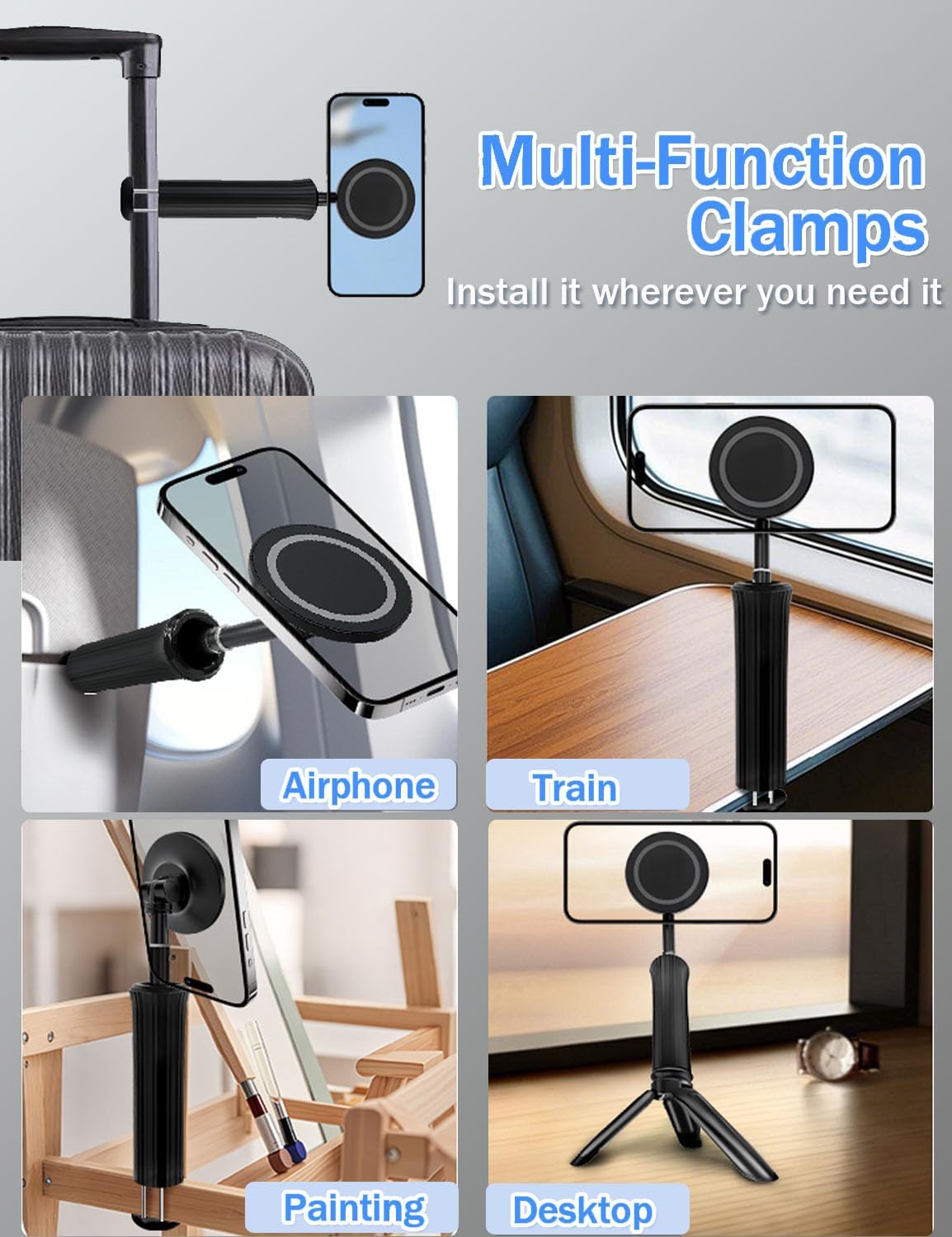 Soporte magnético para teléfono para escritorio, para Magsafe Clip...